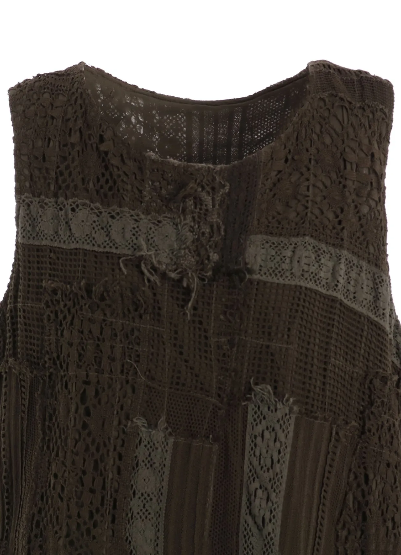 LACE PATCHWORK SLEEVELESS DRESS sold by Yohji Yamamoto product image thumbnail 5