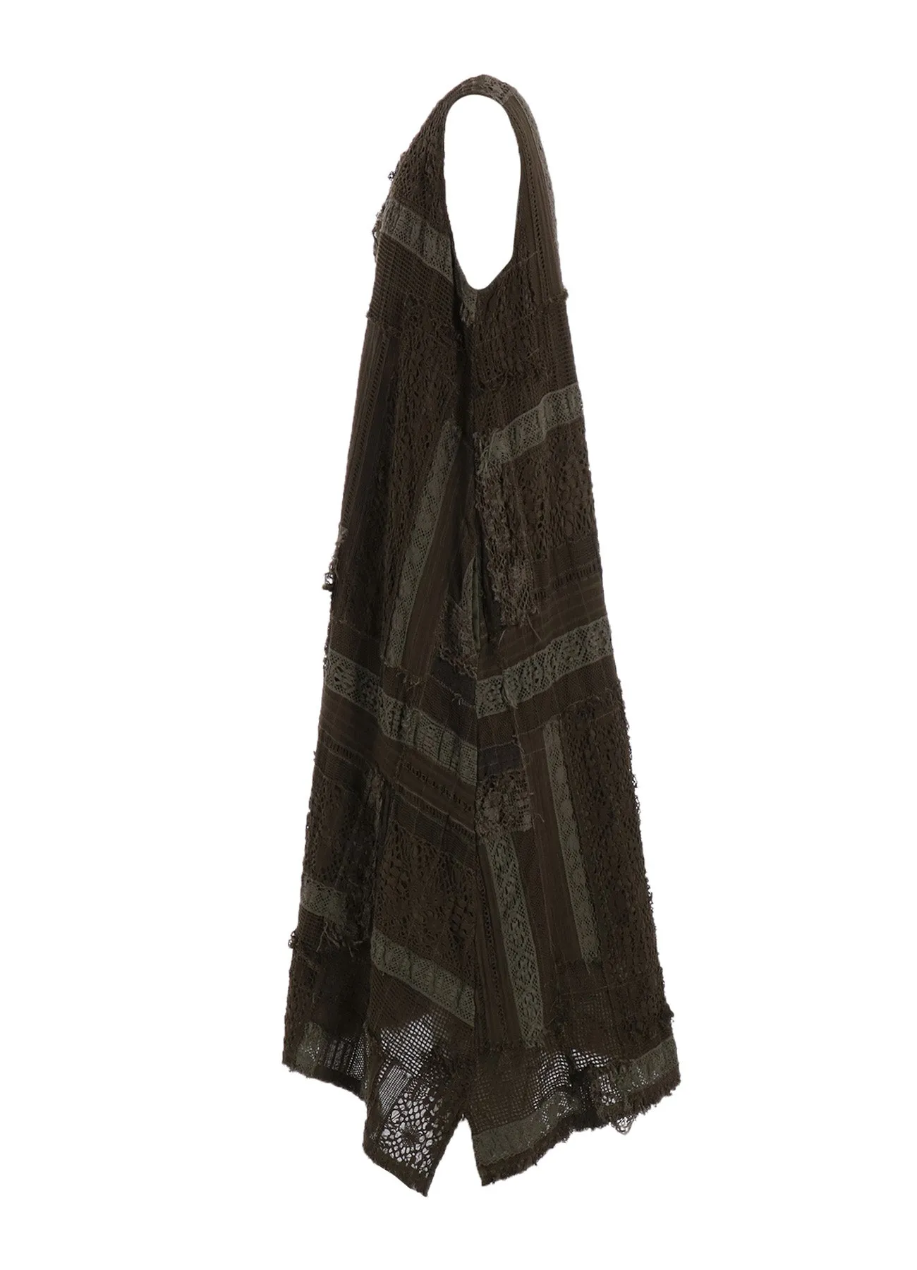 LACE PATCHWORK SLEEVELESS DRESS sold by Yohji Yamamoto product image thumbnail 3