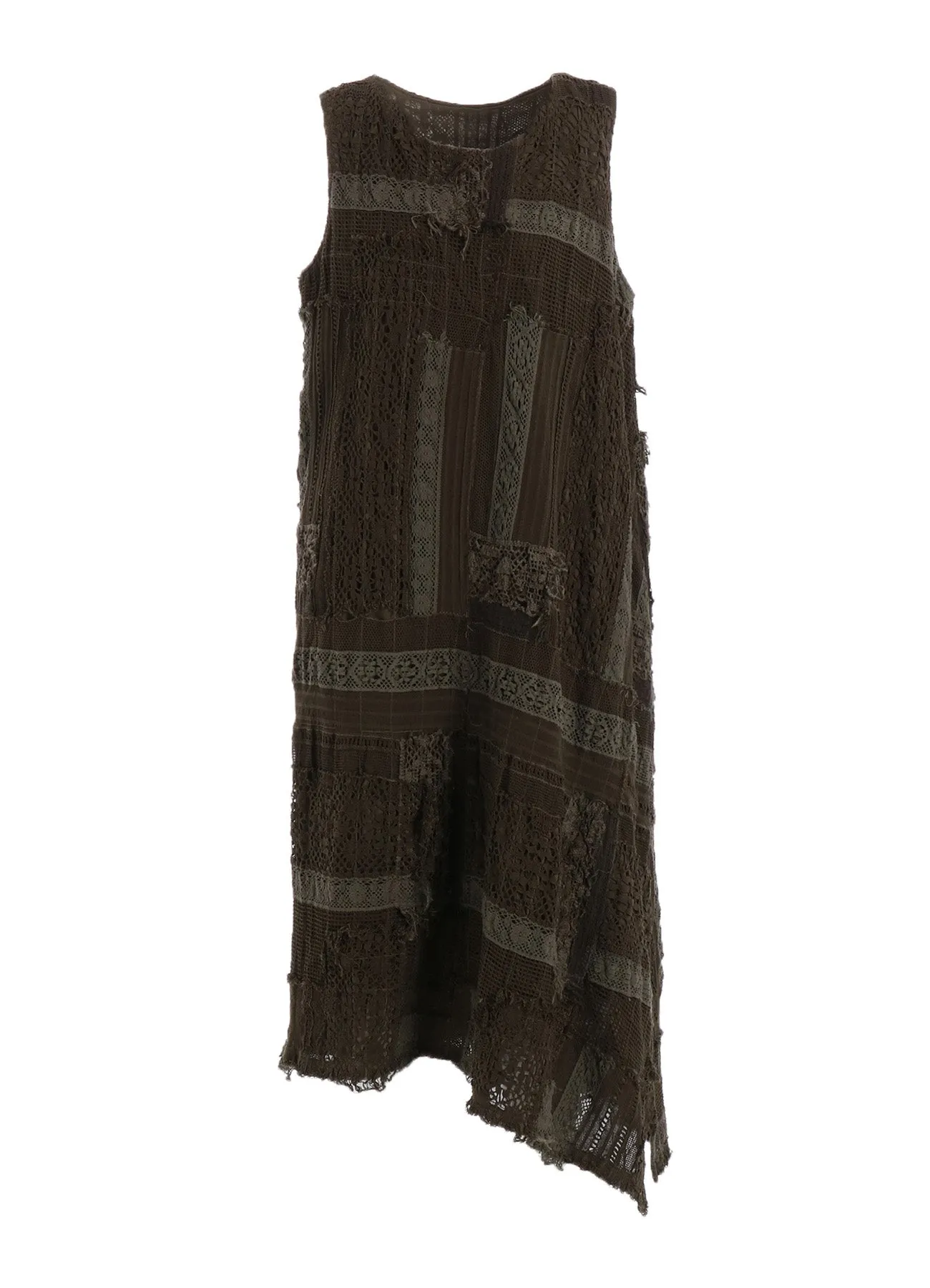 LACE PATCHWORK SLEEVELESS DRESS sold by Yohji Yamamoto product image thumbnail 2