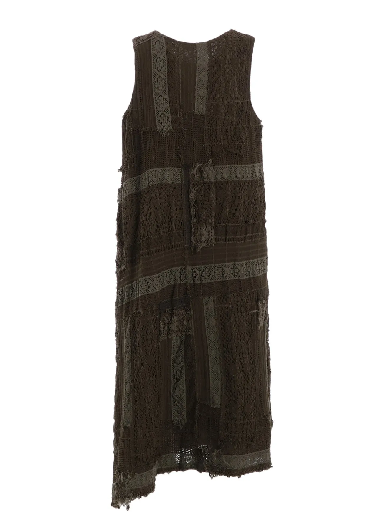 LACE PATCHWORK SLEEVELESS DRESS sold by Yohji Yamamoto product image thumbnail 4