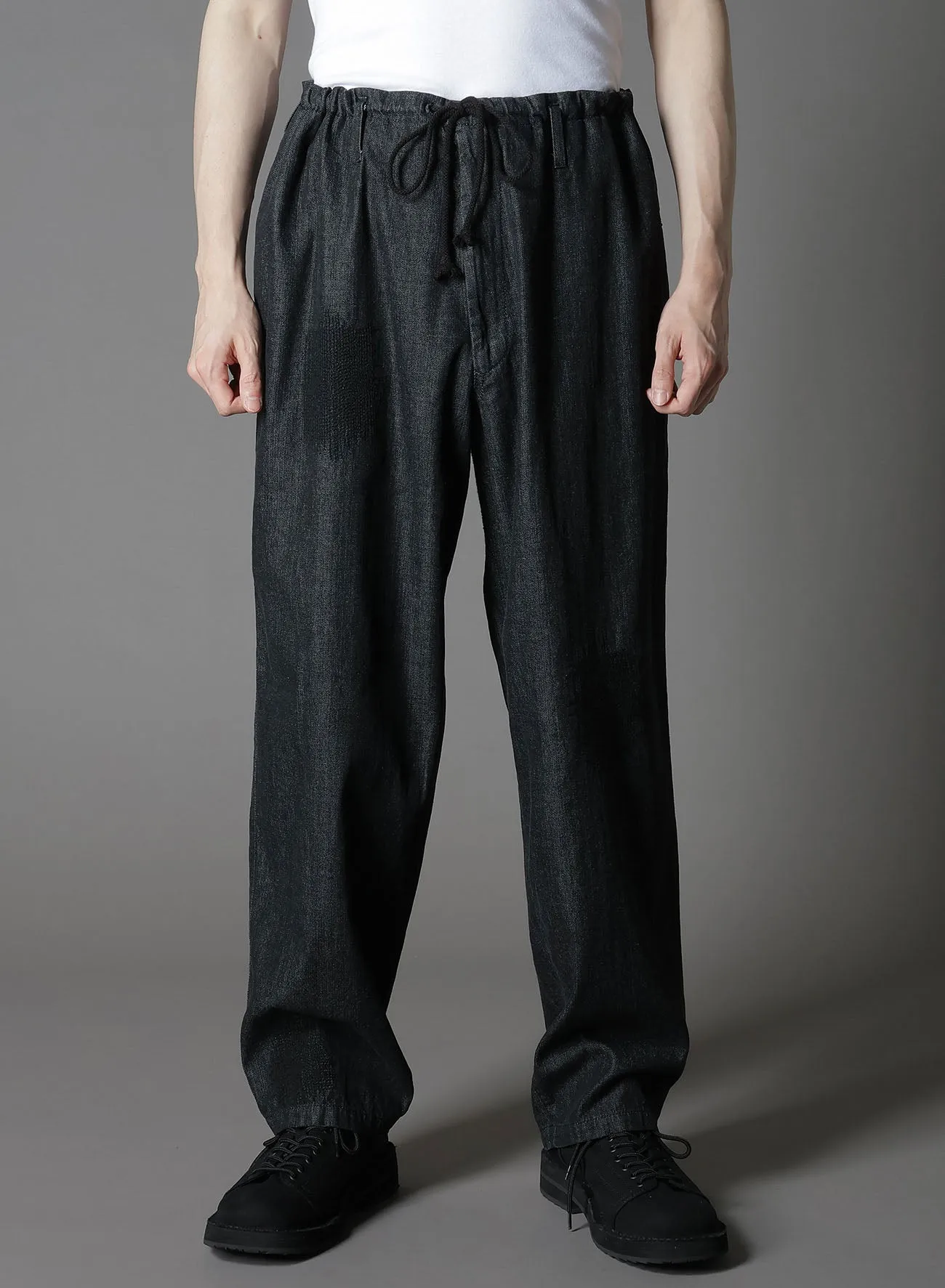 8OZ DENIM + DUNGAREE WAIST DRAWSTRING PANTS sold by Yohji Yamamoto product image thumbnail 5