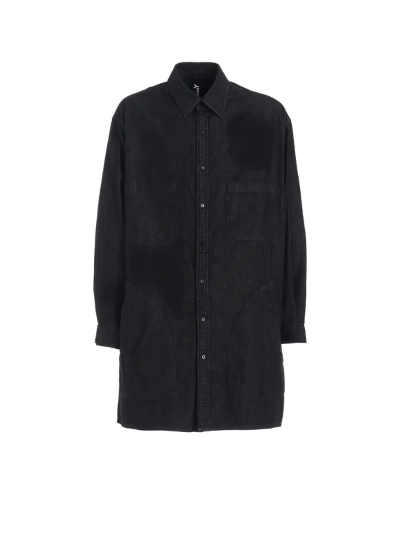 8OZ DENIM + DUNGAREE LONG SHIRT sold by Yohji Yamamoto