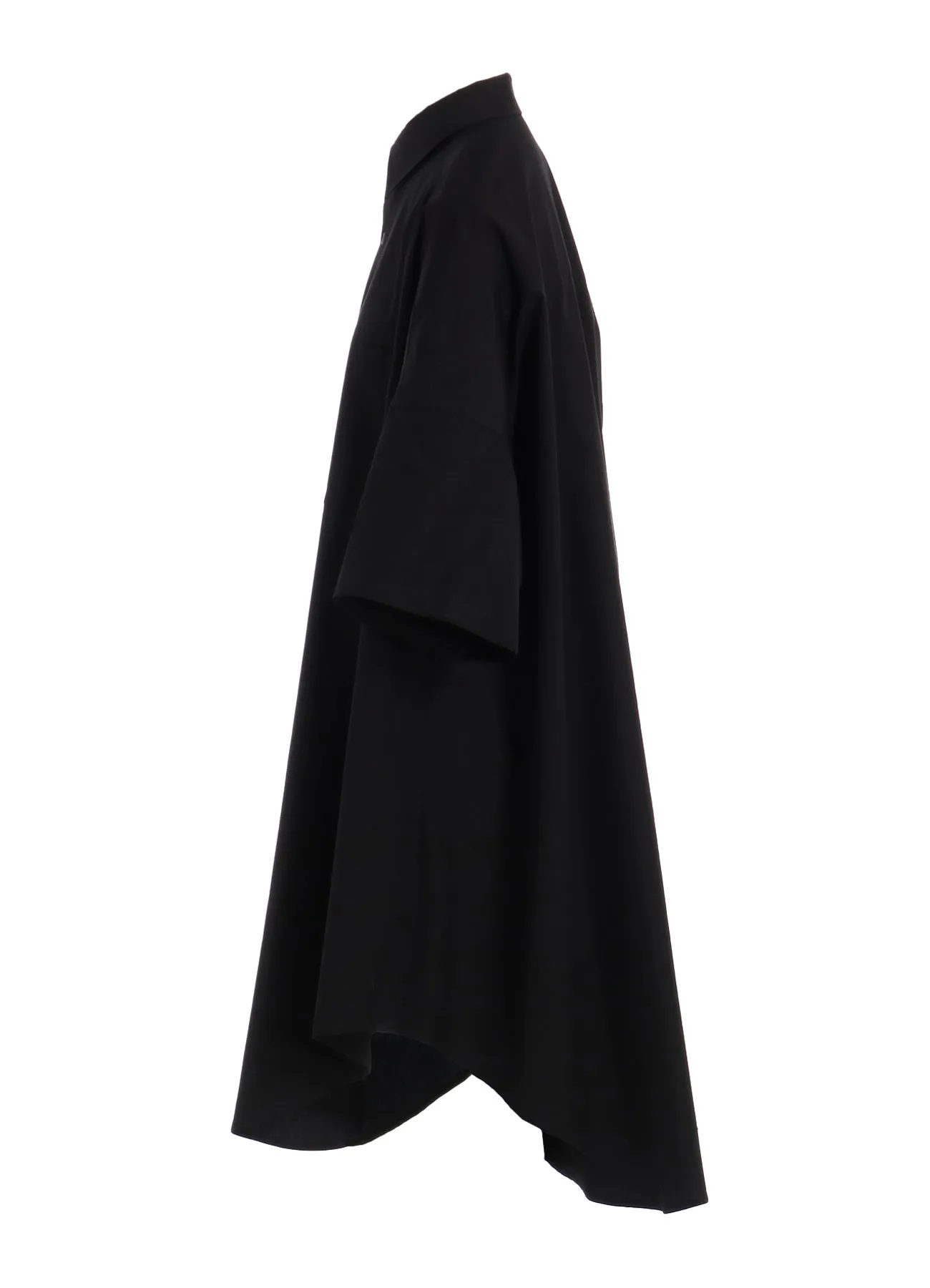 100/2 BROAD COTTON ASYMMETRY SHIRT sold by Yohji Yamamoto product image thumbnail 3