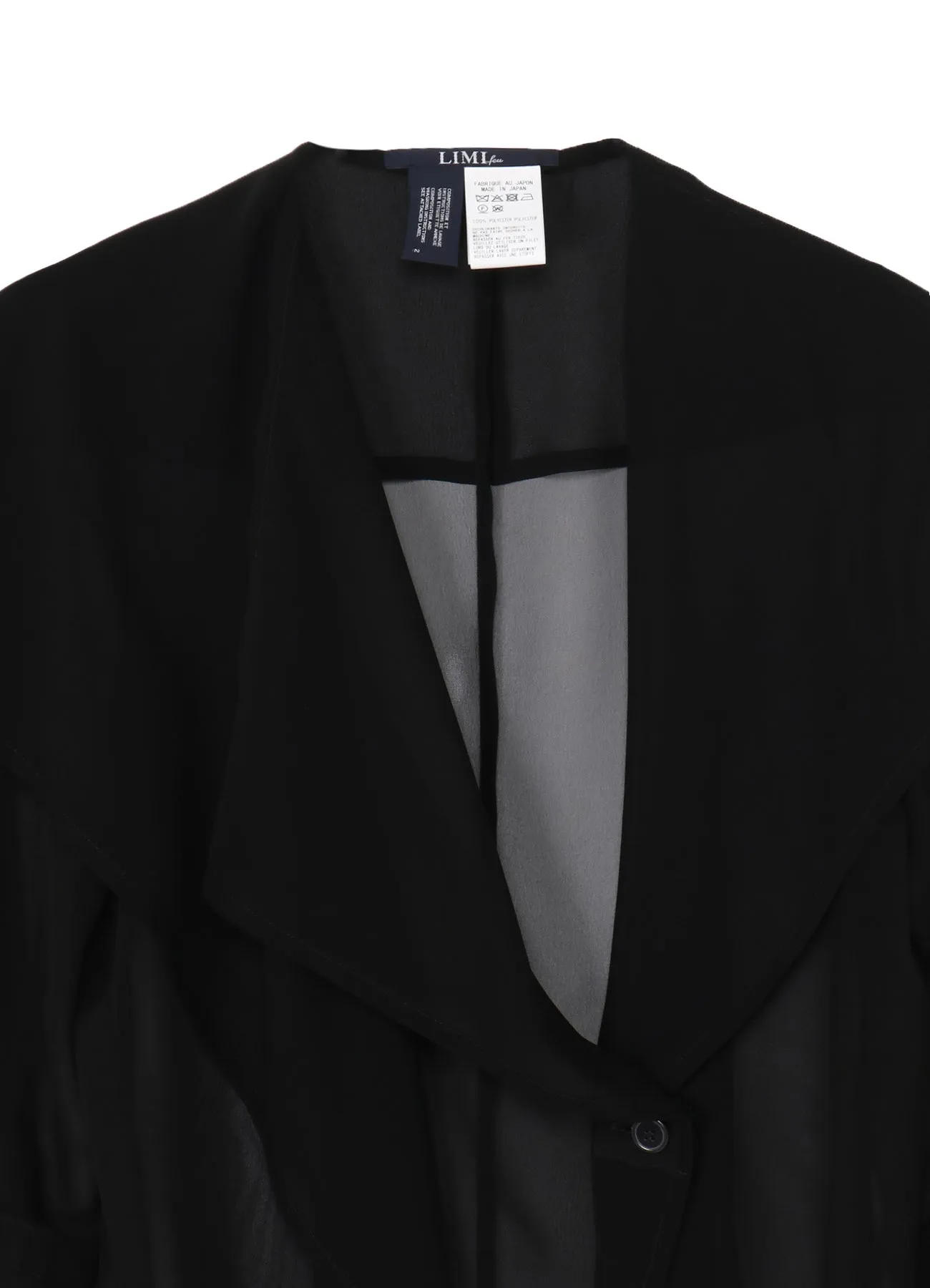 CHIFFON DRAPE JACKET sold by Yohji Yamamoto product image thumbnail 4
