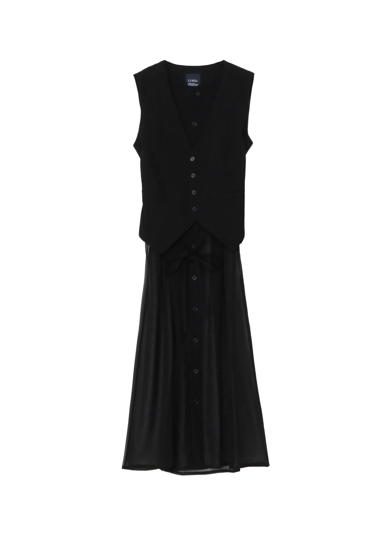 CHIFFON DRESS WITH VEST sold by Yohji Yamamoto