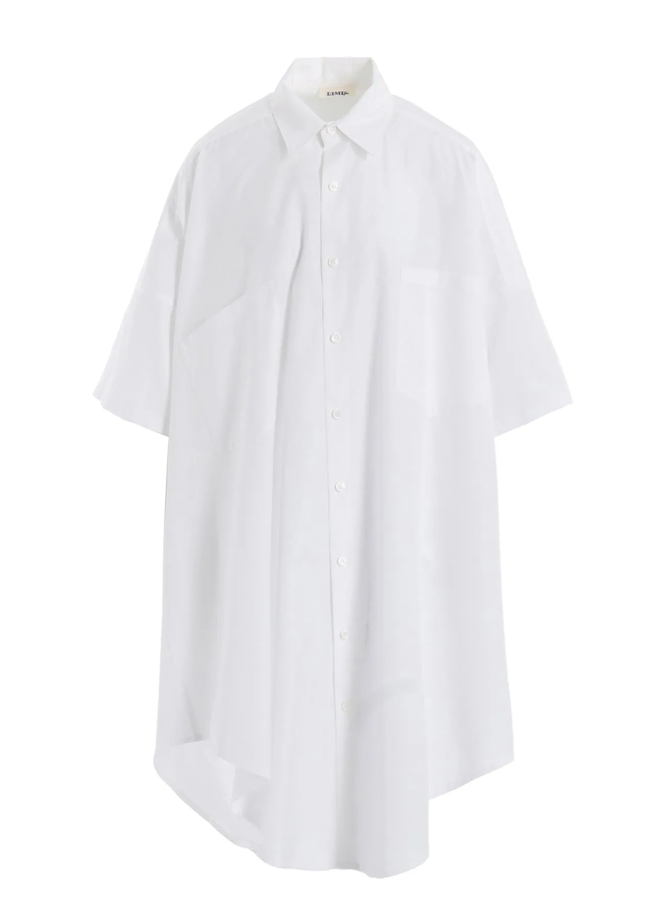 100/2 BROAD COTTON ASYMMETRY SHIRT sold by Yohji Yamamoto product image thumbnail 2