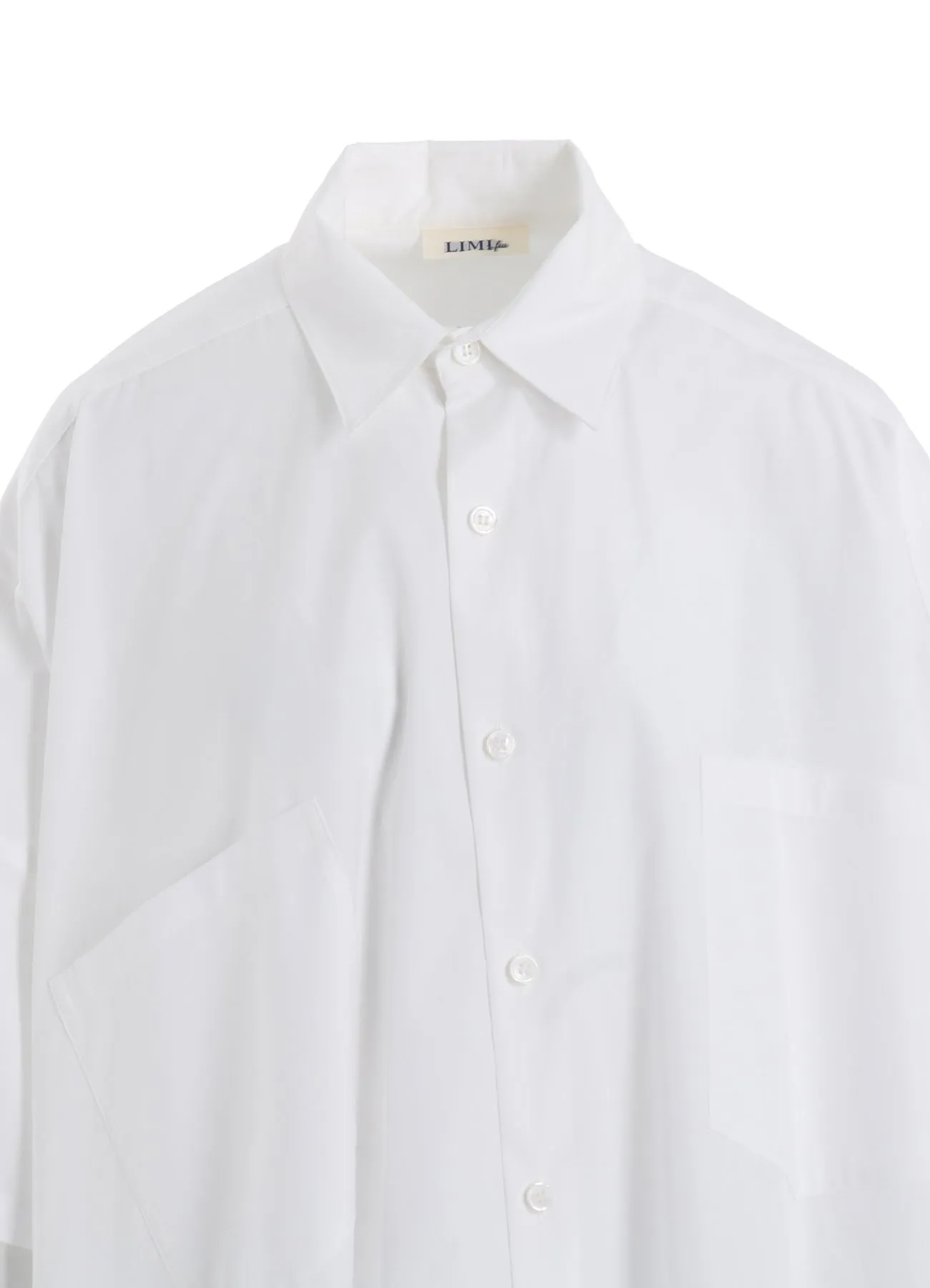 100/2 BROAD COTTON ASYMMETRY SHIRT sold by Yohji Yamamoto product image thumbnail 5