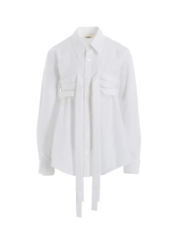 100/2 BROAD COTTON BELTED SHIRT sold by Yohji Yamamoto