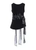 STRIPE RIBBON LACE-UP VEST sold by Yohji Yamamoto