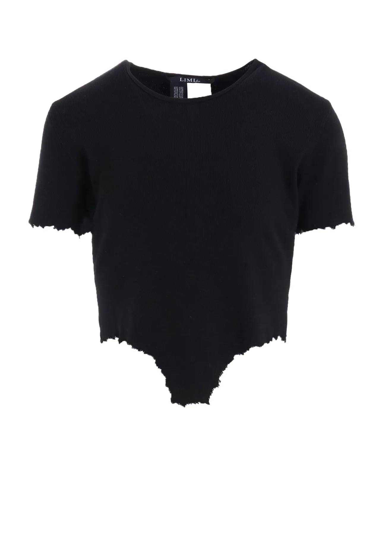 CRUSHED RIB STITCH DAMAGED HEM T-SHIRT sold by Yohji Yamamoto