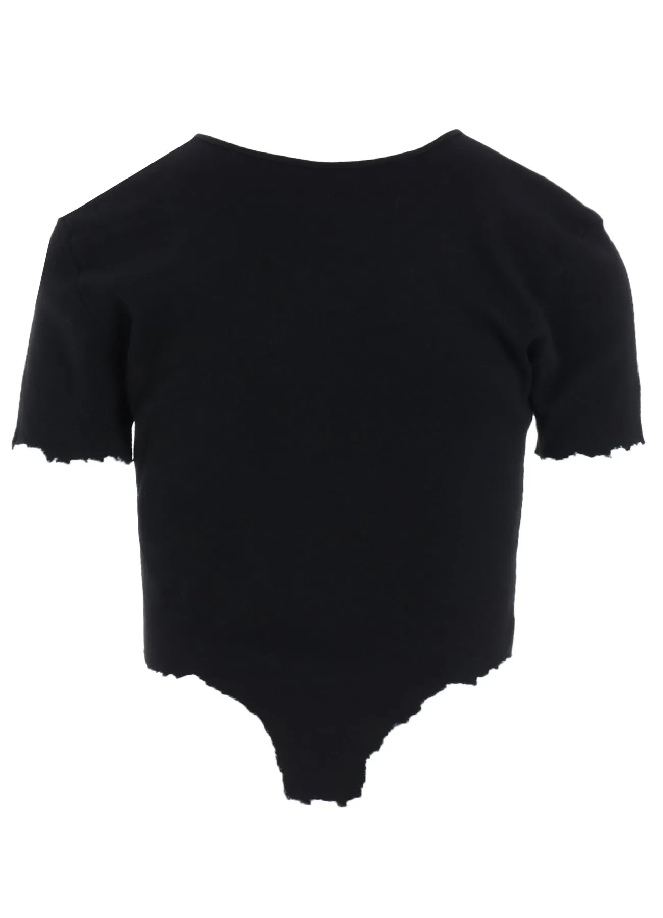 CRUSHED RIB STITCH DAMAGED HEM T-SHIRT sold by Yohji Yamamoto product image thumbnail 3
