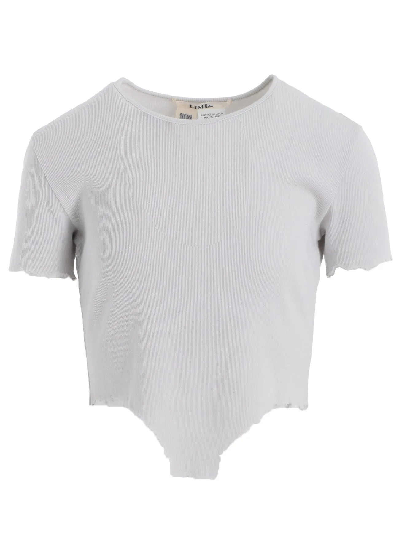 CRUSHED RIB STITCH DAMAGED HEM T-SHIRT sold by Yohji Yamamoto product image thumbnail 2