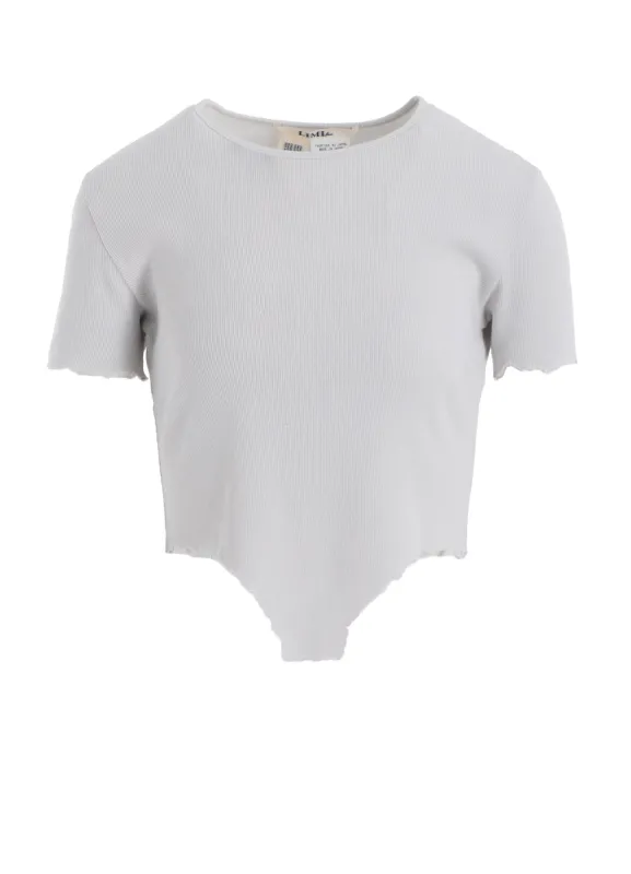 CRUSHED RIB STITCH DAMAGED HEM T-SHIRT sold by Yohji Yamamoto