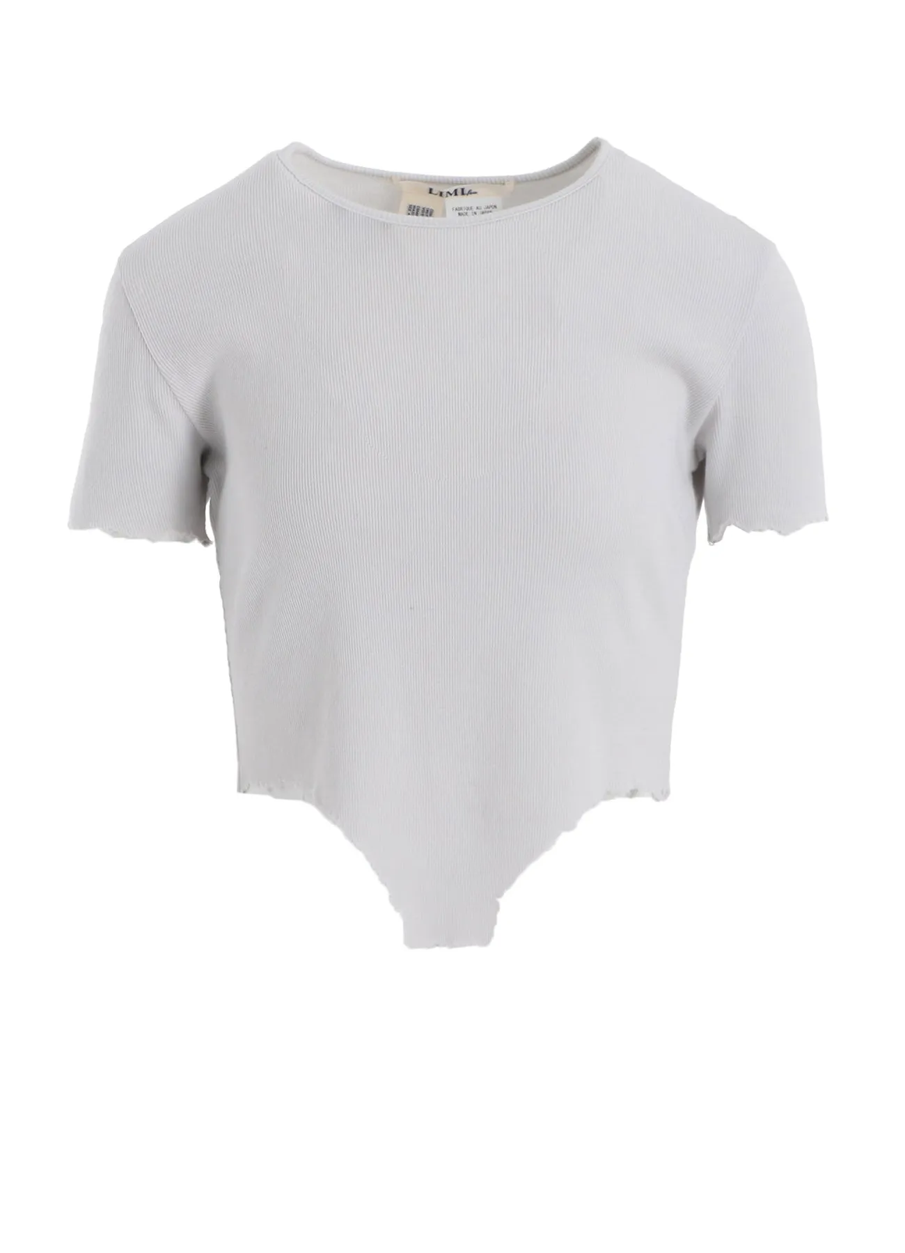 CRUSHED RIB STITCH DAMAGED HEM T-SHIRT sold by Yohji Yamamoto