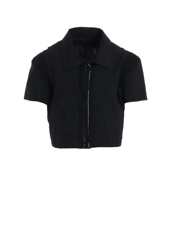 LIGHT DENIM FRILLED SHORT JACKET sold by Yohji Yamamoto