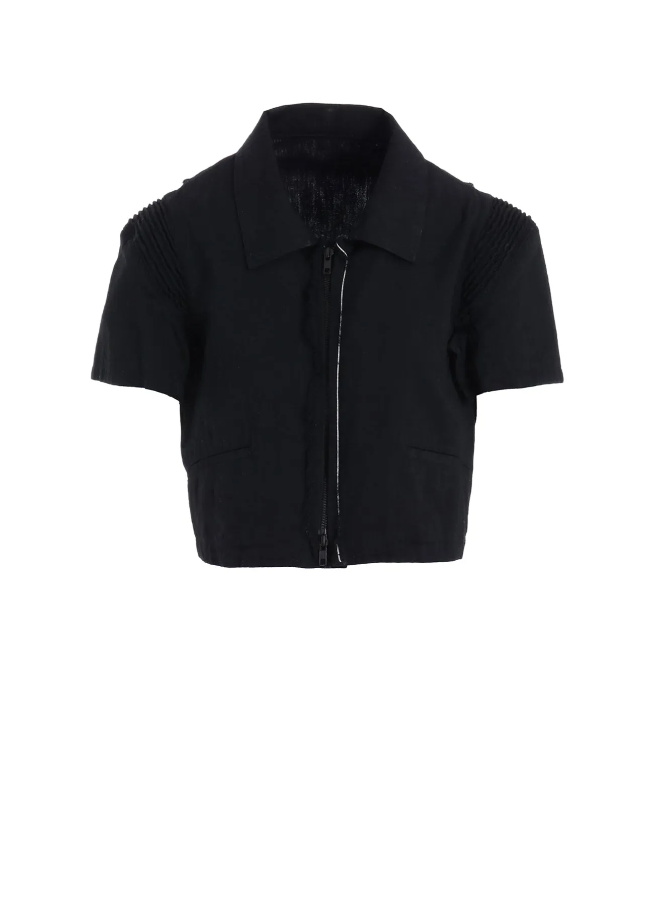 LIGHT DENIM FRILLED SHORT JACKET sold by Yohji Yamamoto