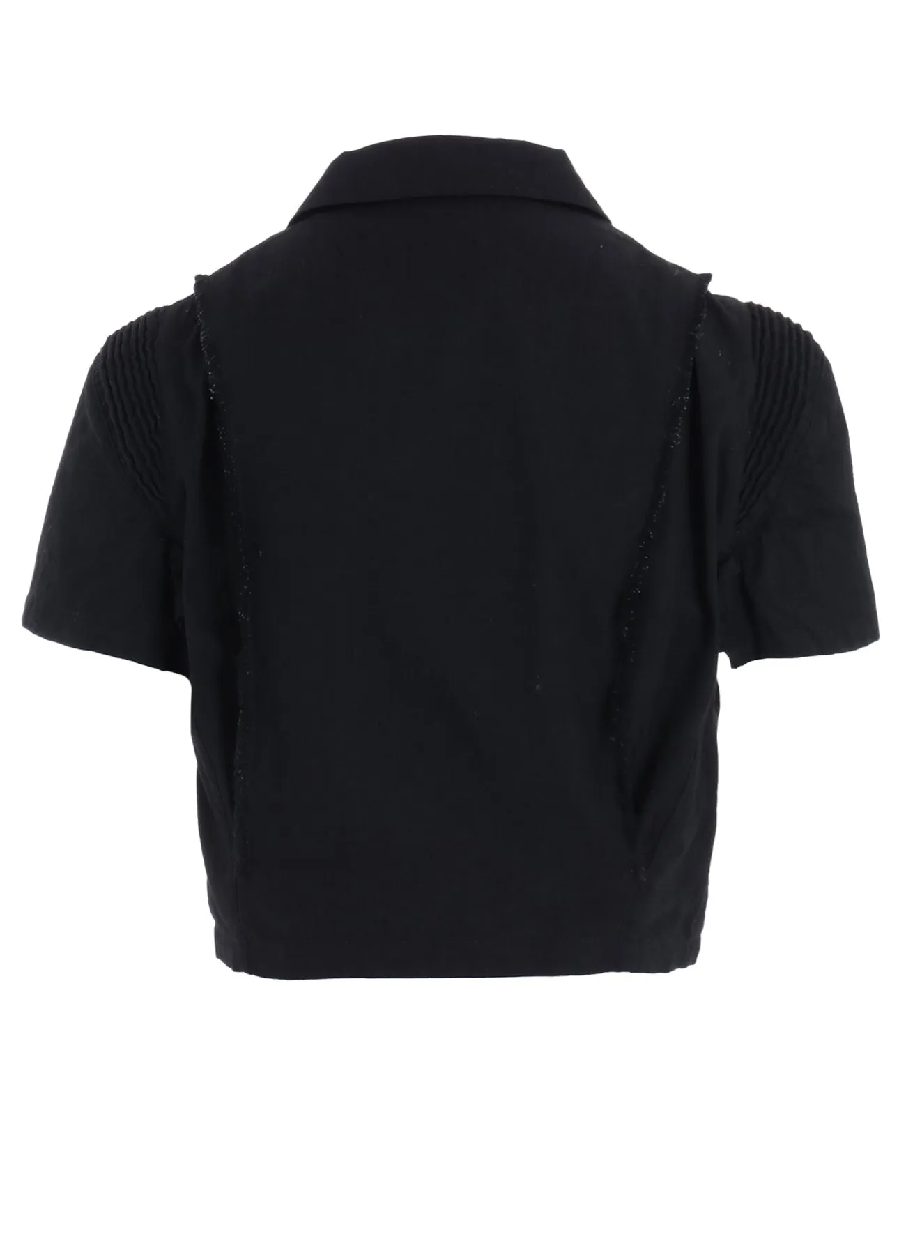 LIGHT DENIM FRILLED SHORT JACKET sold by Yohji Yamamoto product image thumbnail 4