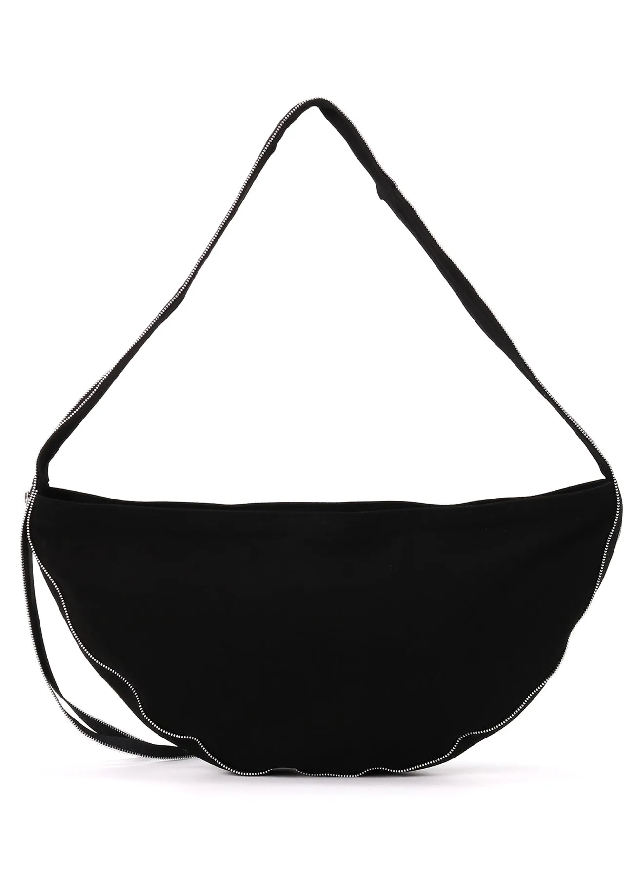 BLACK DENIM ROUND ZIP BAG sold by Yohji Yamamoto product image thumbnail 4