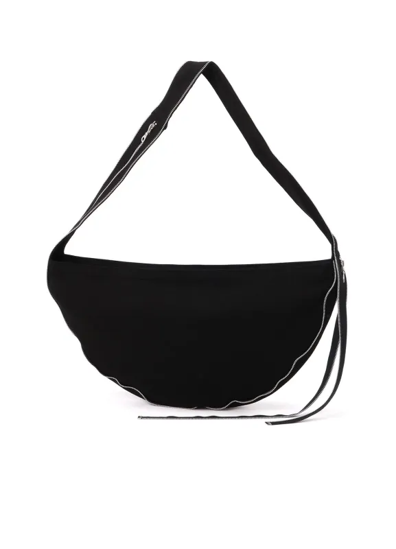 BLACK DENIM ROUND ZIP BAG sold by Yohji Yamamoto
