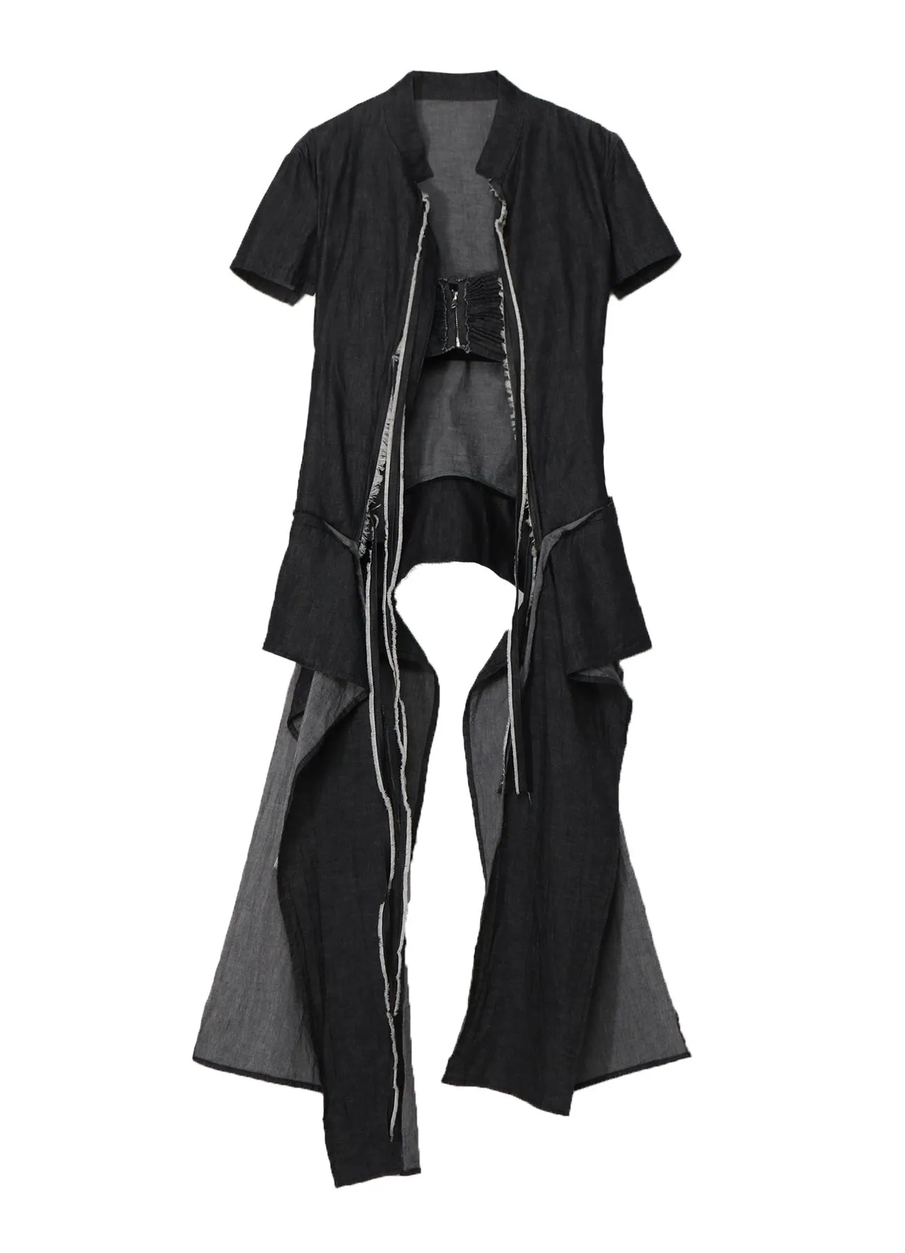 LIGHT DENIM GATHERED JACKET sold by Yohji Yamamoto product image thumbnail 2