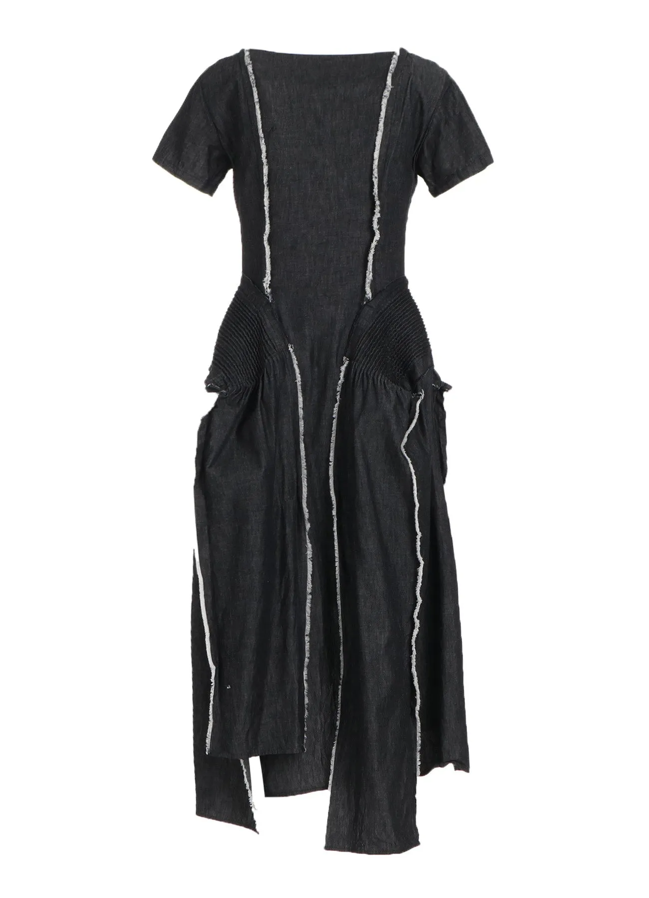 LIGHT DENIM GATHERED DRESS sold by Yohji Yamamoto product image thumbnail 3