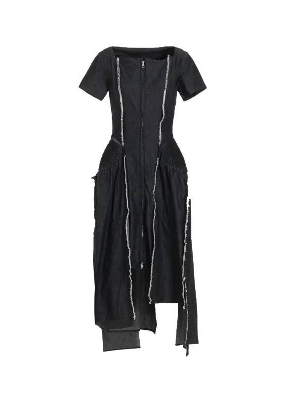 LIGHT DENIM GATHERED DRESS sold by Yohji Yamamoto