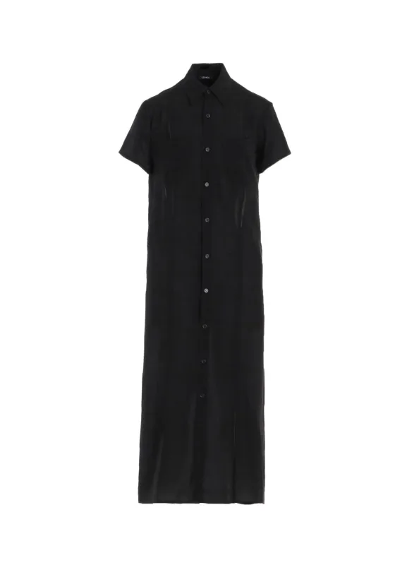 SOFT LAWN HALF SLEEVE SLIT DRESS made by Yohji Yamamoto