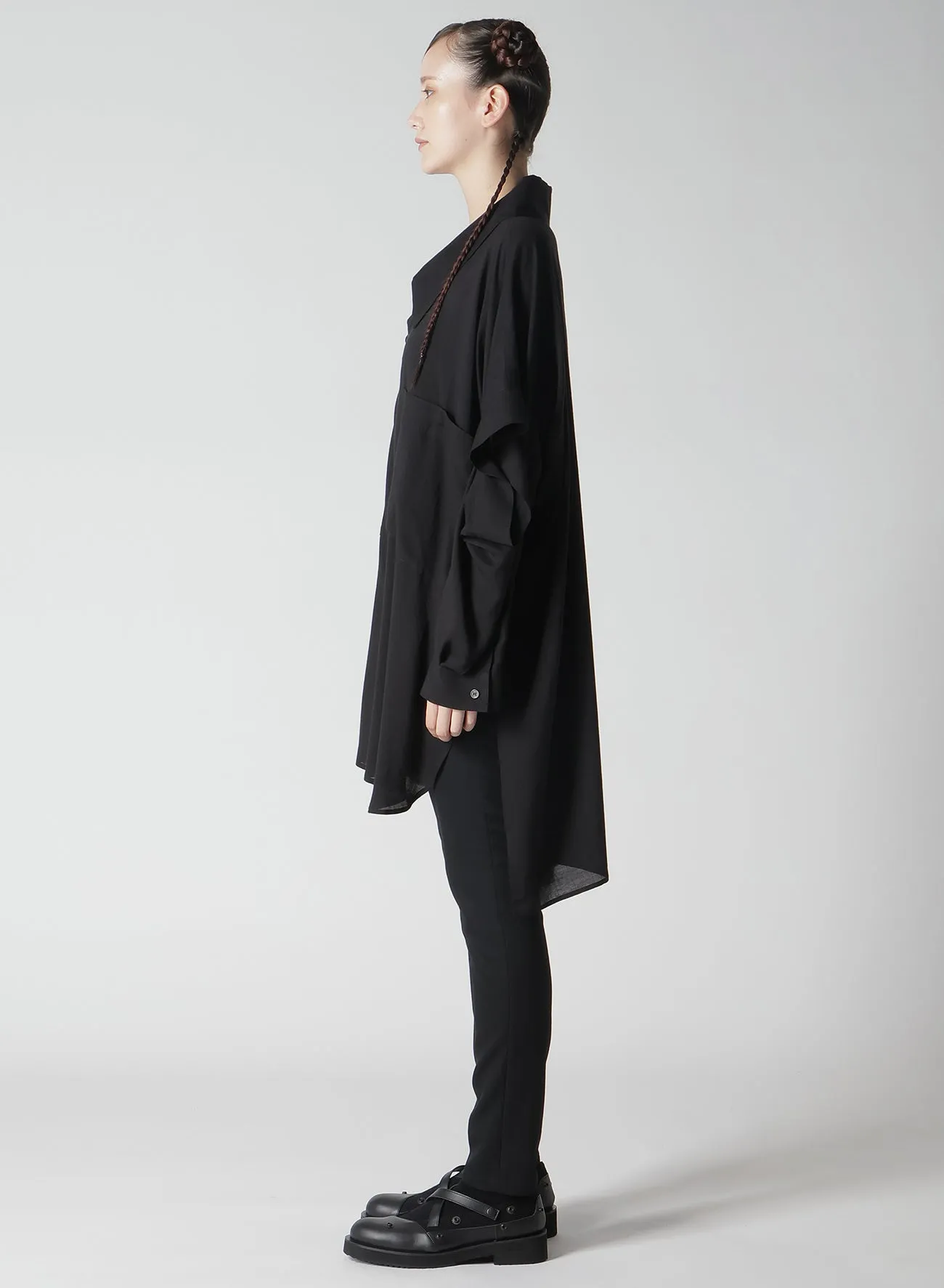 SOFT LAWN ELBOW SLIT LONG SHIRT sold by Yohji Yamamoto product image thumbnail 5