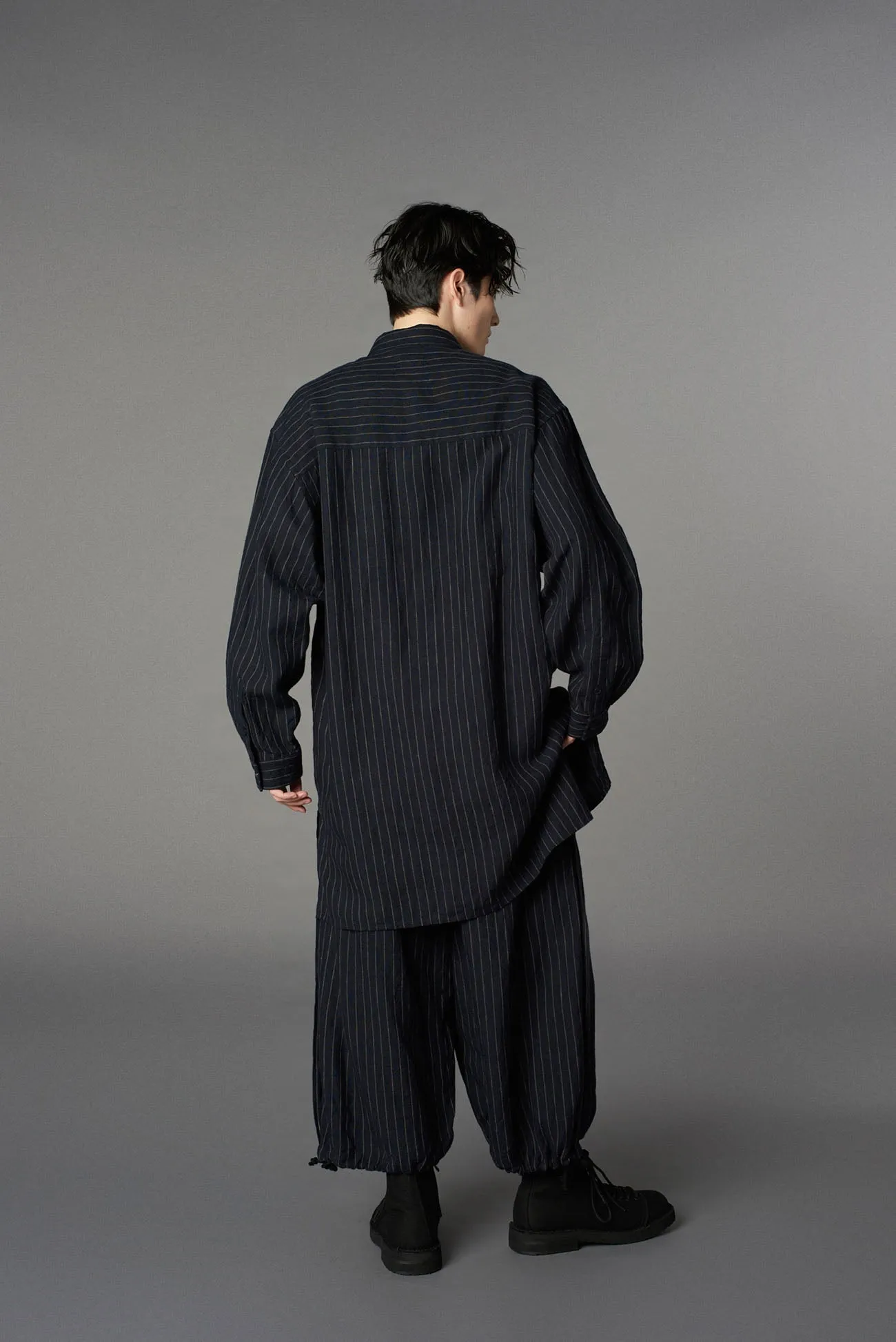 LIGHT DONGGOROS ASYMMETRICAL DOUBLE COLLAR SHIRT sold by Yohji Yamamoto product image thumbnail 4