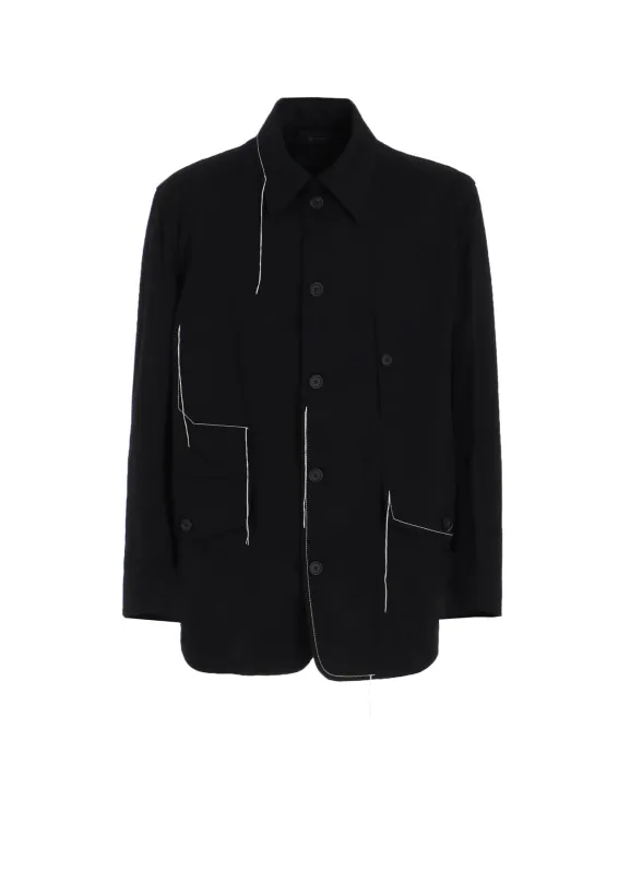 COTTON TWILL COLOR STITCHING COVERALLS sold by Yohji Yamamoto