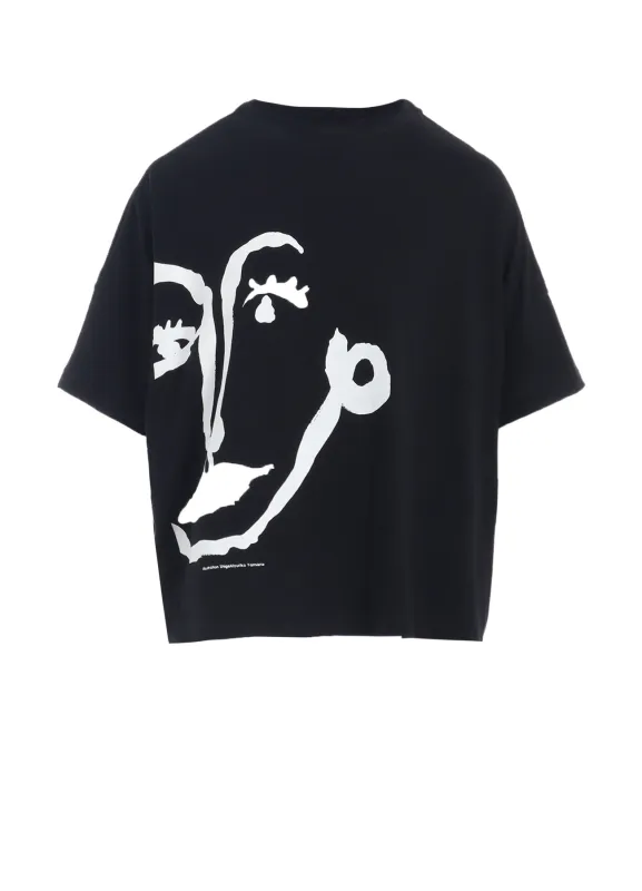 C/R JERSEY FACE PRINT WIDE SHORT SHIRT sold by Yohji Yamamoto