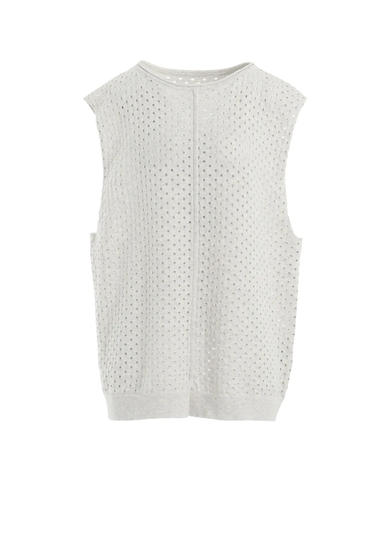 SUPER SOFT COTTON KNIT EYELET VEST sold by Yohji Yamamoto