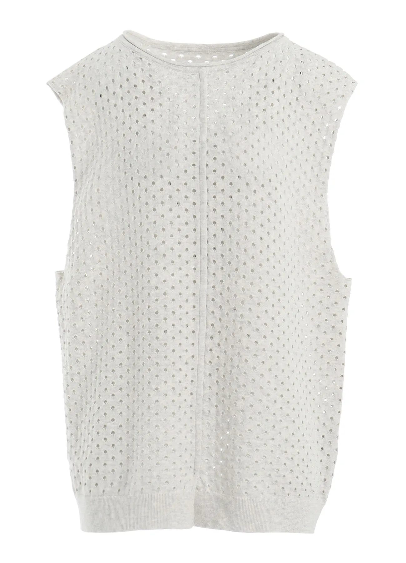 SUPER SOFT COTTON KNIT EYELET VEST sold by Yohji Yamamoto product image thumbnail 2