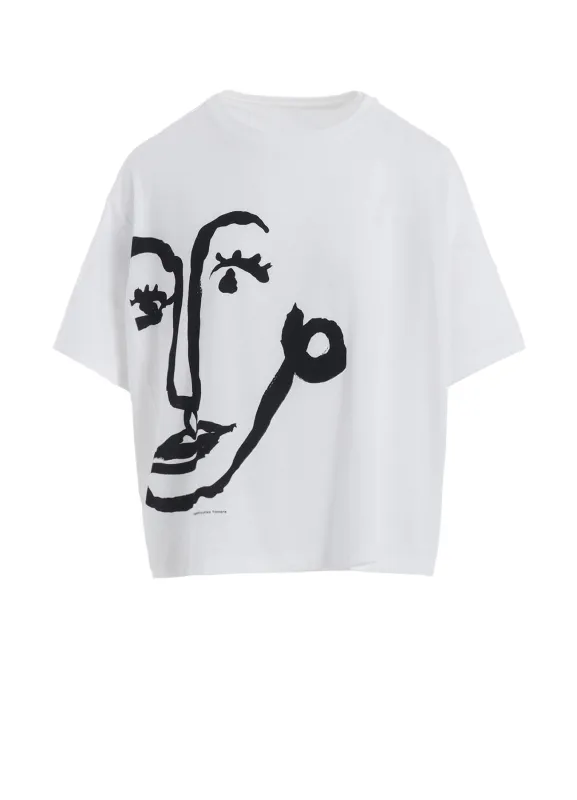 C/R JERSEY FACE PRINT WIDE SHORT SHIRT sold by Yohji Yamamoto