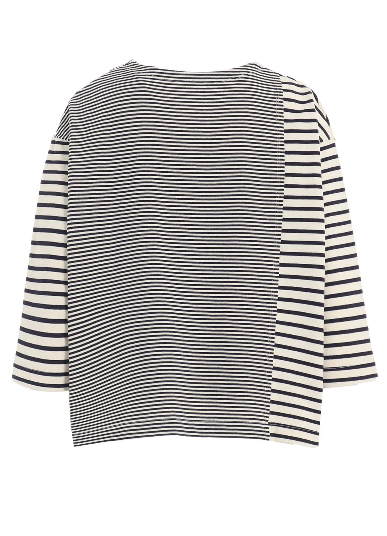 BORDER SWITCHING 3/4 SLEEVE SHIRT sold by Yohji Yamamoto product image thumbnail 4