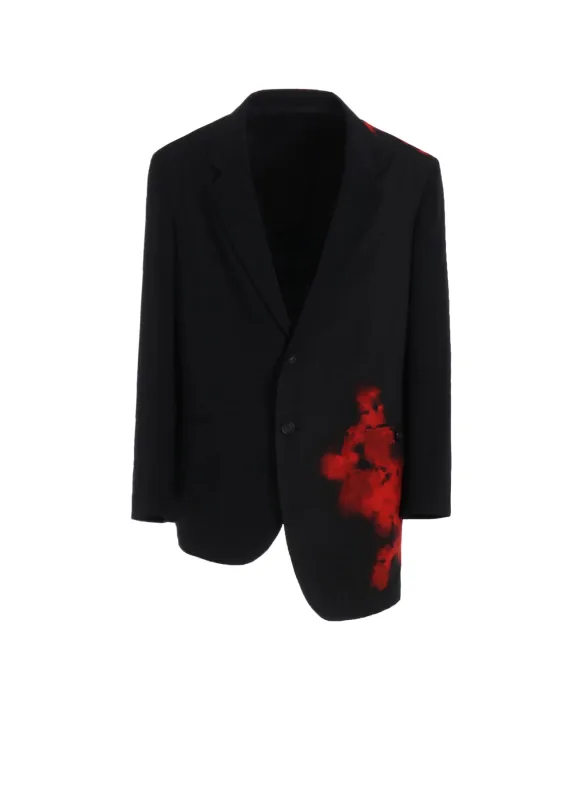 FLAMES PATTERN ASYMMETRICAL JACKET sold by Yohji Yamamoto