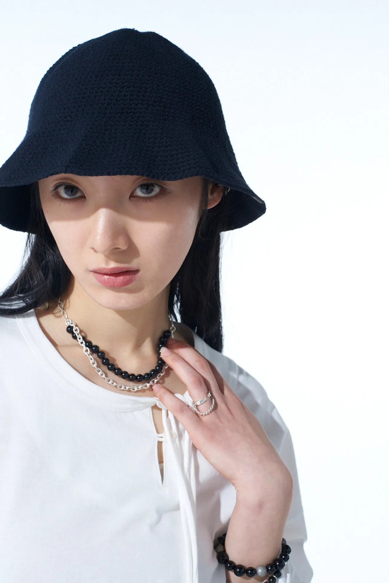 SAFETY PIN ONYX CHOKER sold by Yohji Yamamoto product image thumbnail 3