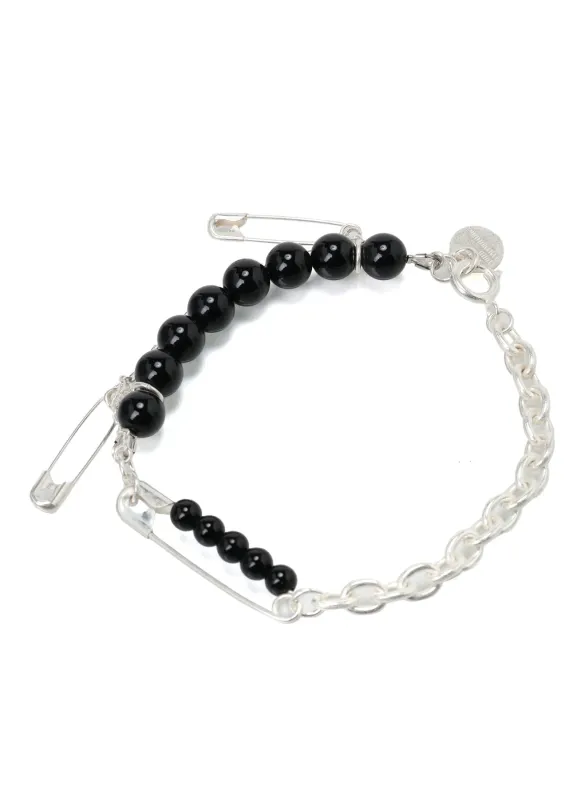 SAFETY PINS ONYX BRACELET sold by Yohji Yamamoto