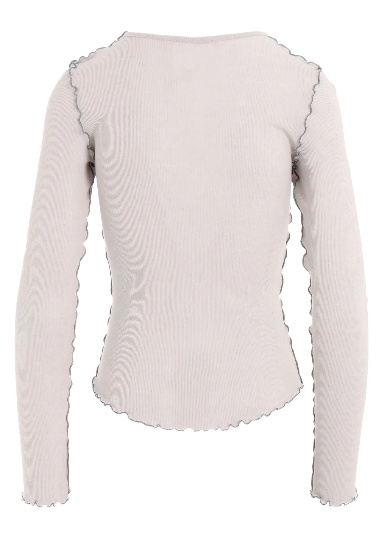 RIB STITCH SLIT CHEST LONG SLEEVE T-SHIRT sold by Yohji Yamamoto product image thumbnail 4