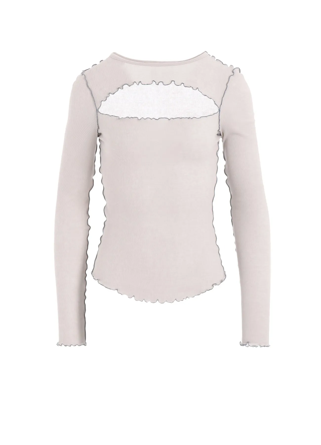 RIB STITCH SLIT CHEST LONG SLEEVE T-SHIRT sold by Yohji Yamamoto