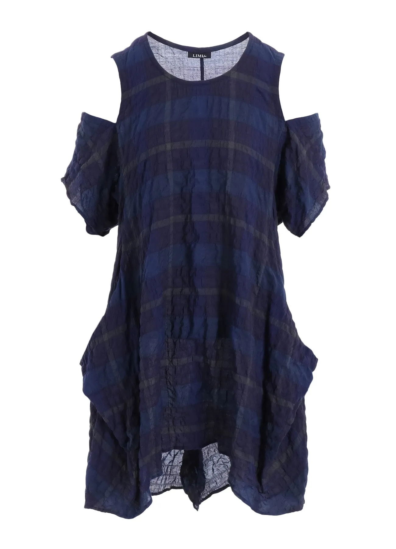 PLAID OPEN SHOULDER BLOUSE sold by Yohji Yamamoto product image thumbnail 2