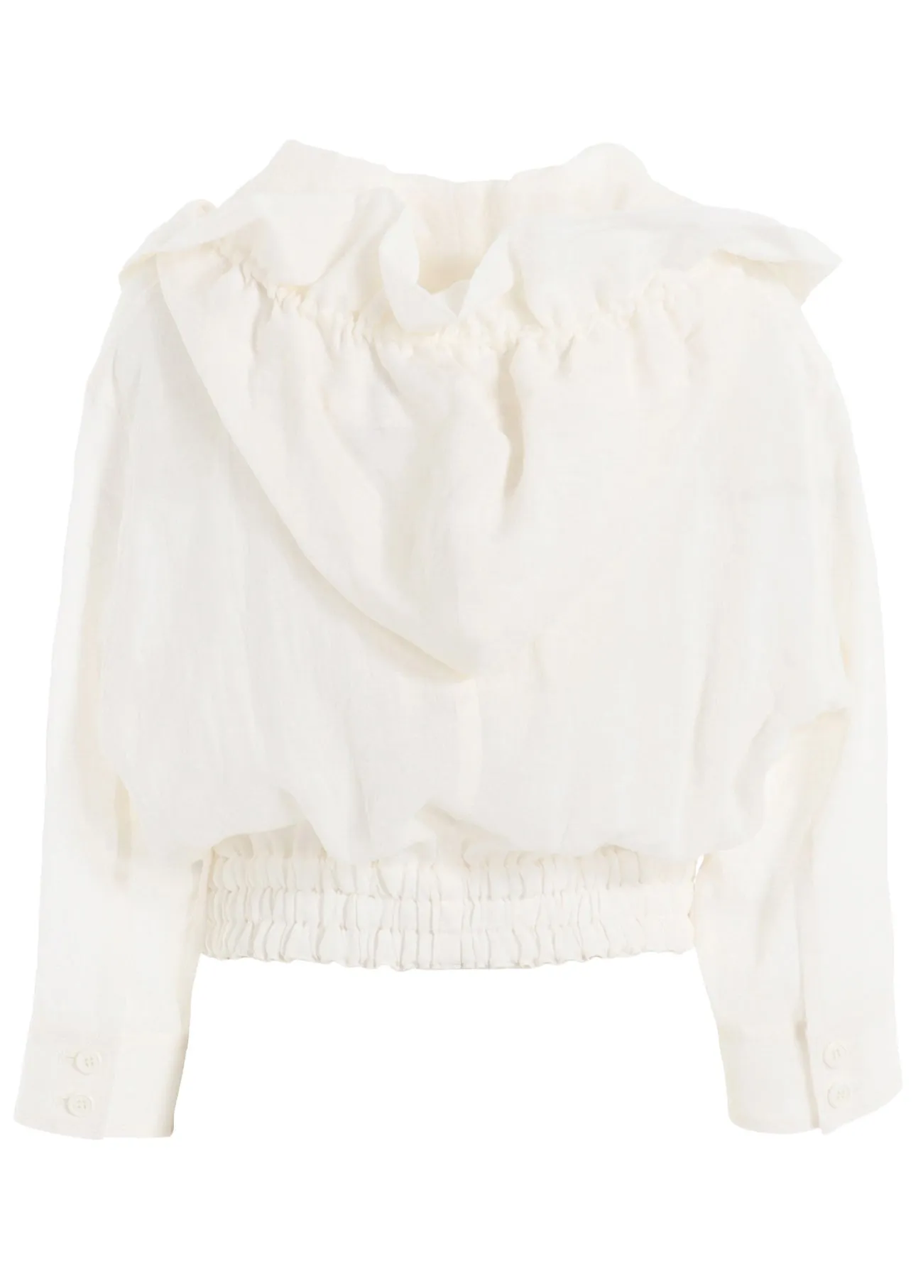 LINEN UNTWISTED LAWN GATHERED BLOUSON sold by Yohji Yamamoto product image thumbnail 4