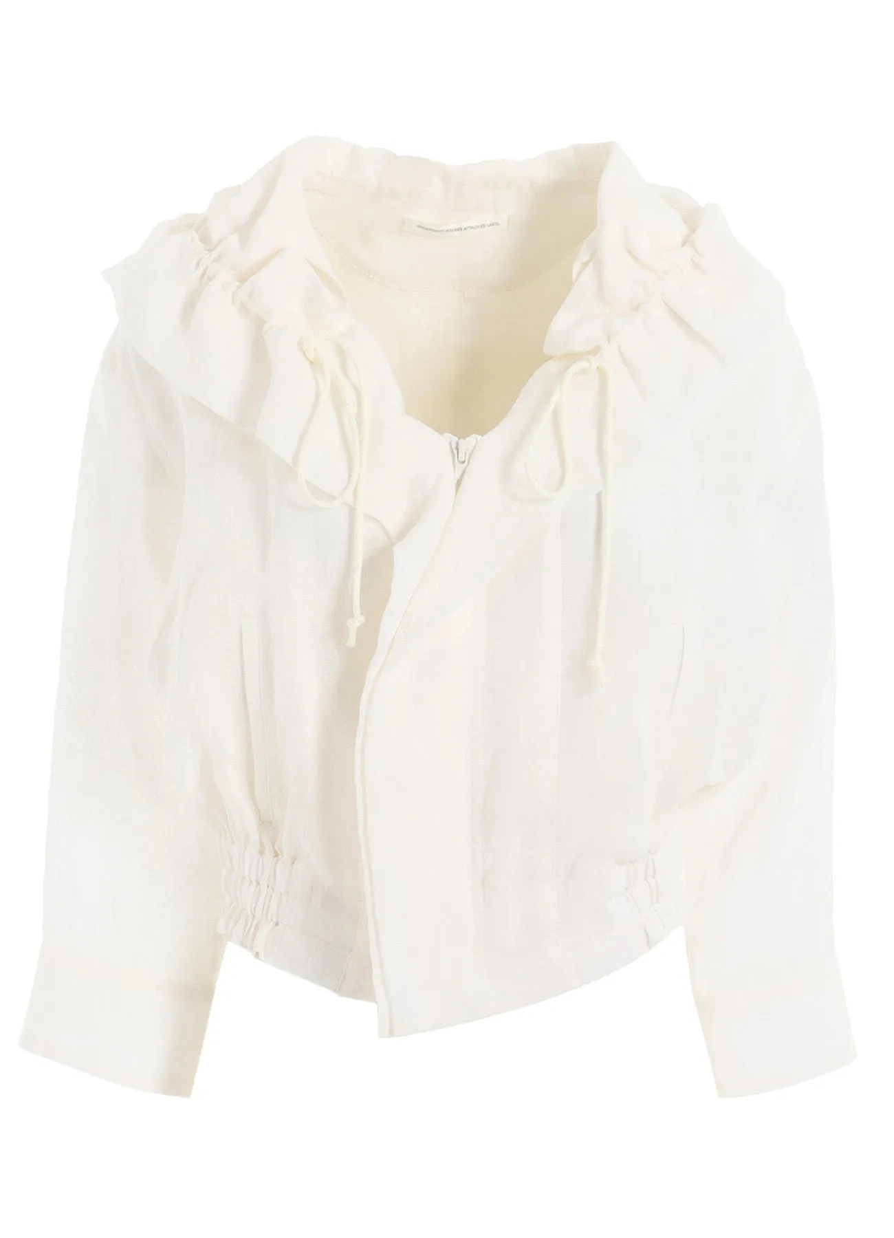 LINEN UNTWISTED LAWN GATHERED BLOUSON sold by Yohji Yamamoto product image thumbnail 2