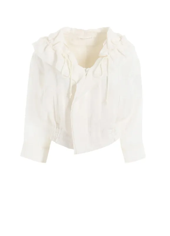 LINEN UNTWISTED LAWN GATHERED BLOUSON sold by Yohji Yamamoto