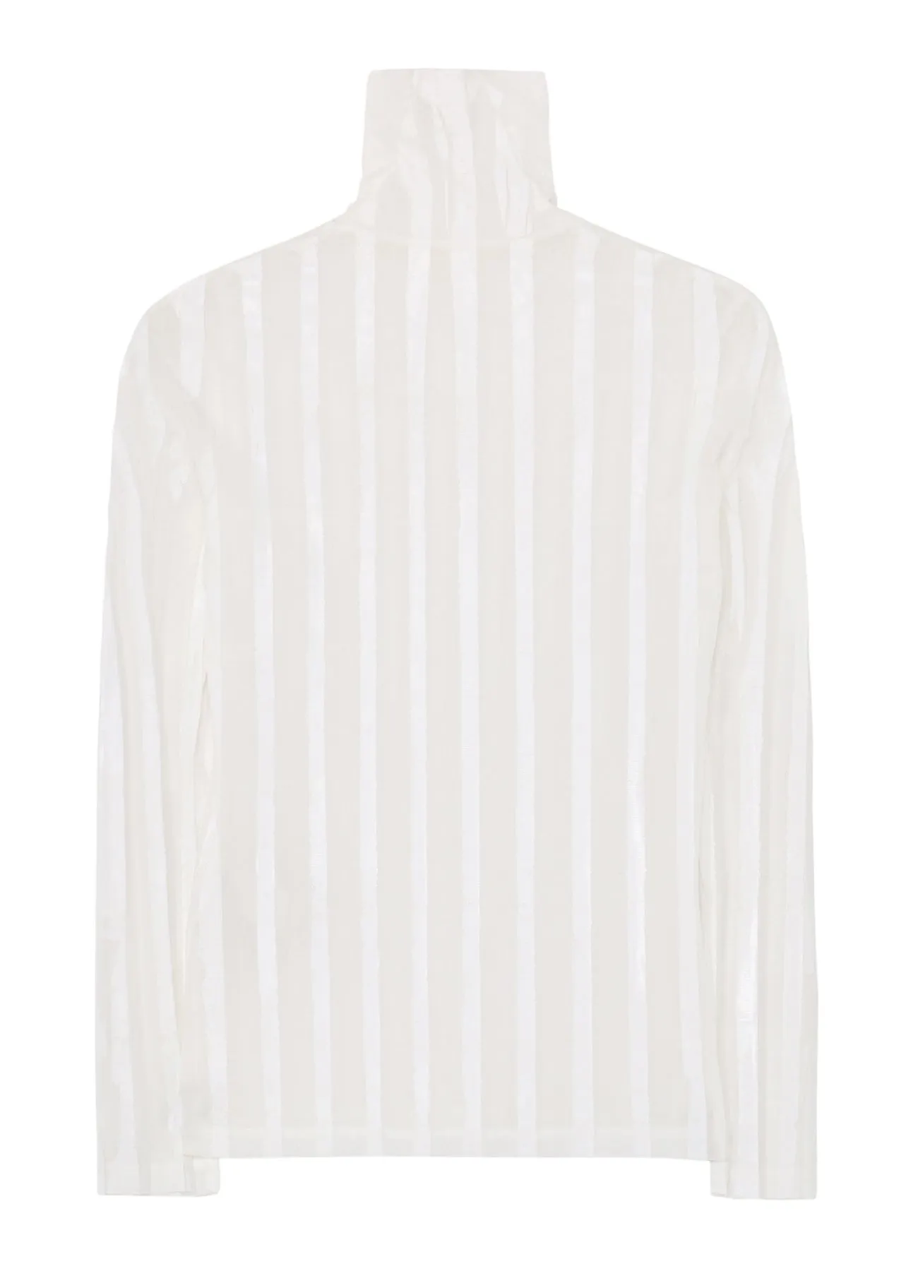 TULLE PLEATS LONG SLEEVE HIGH NECK T sold by Yohji Yamamoto product image thumbnail 3