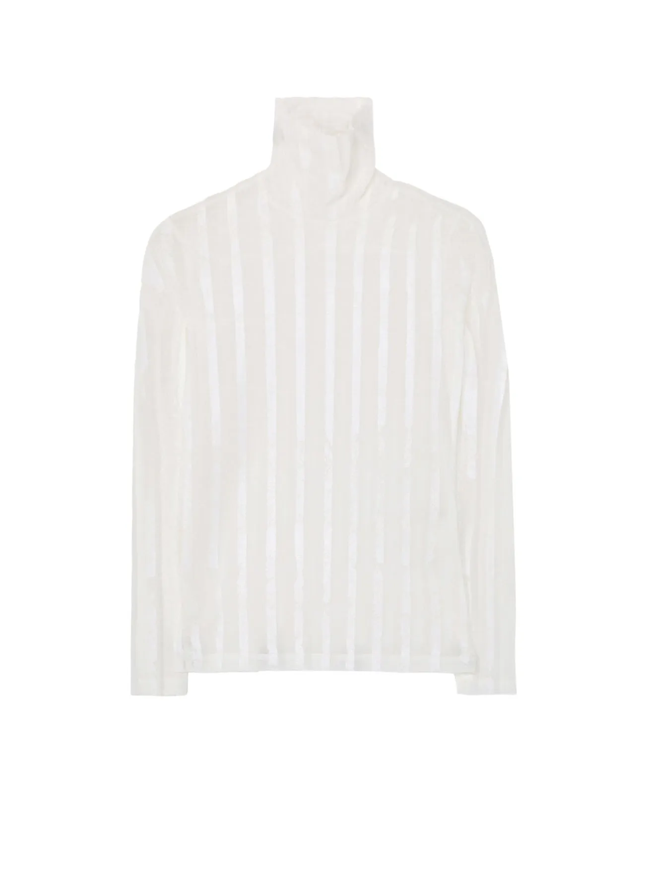 TULLE PLEATS LONG SLEEVE HIGH NECK T sold by Yohji Yamamoto