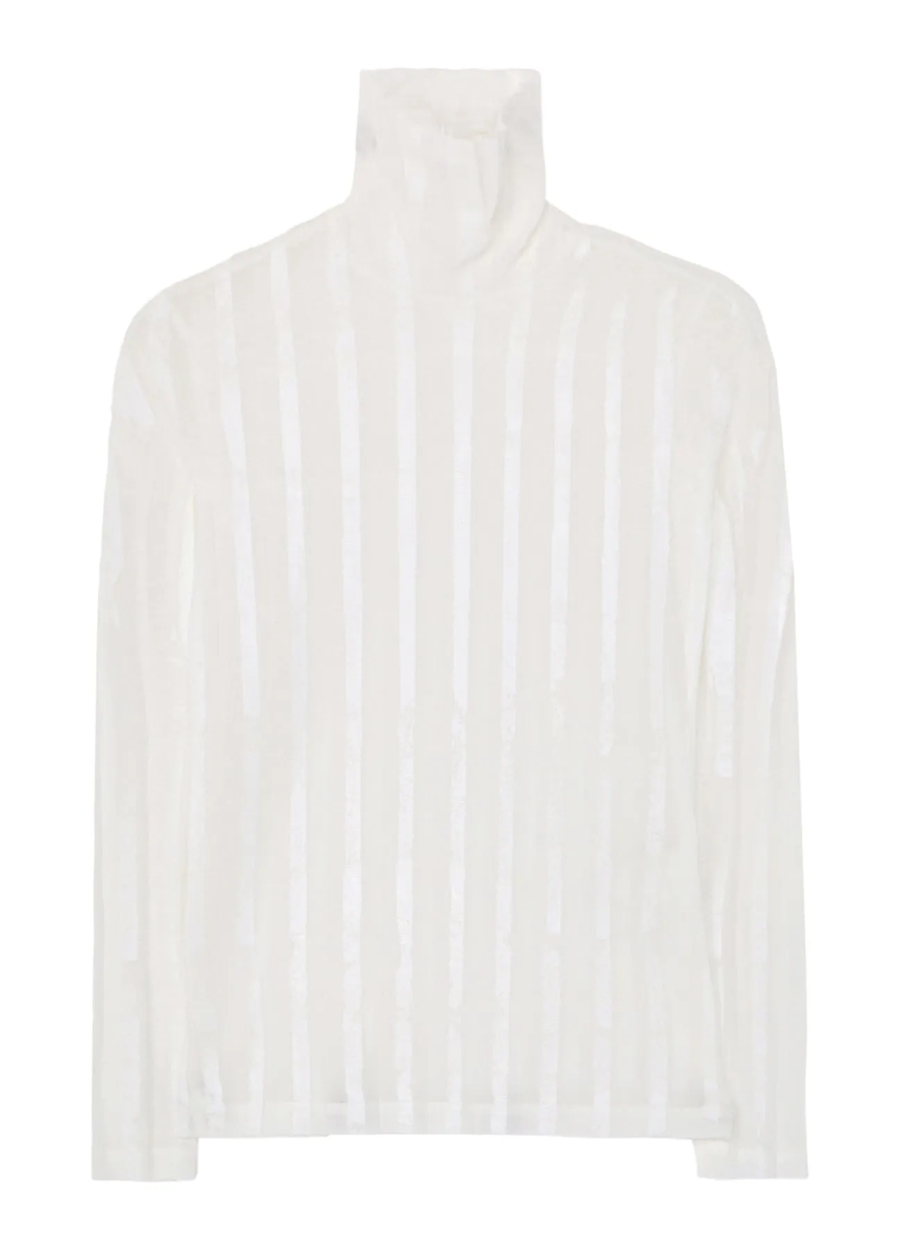 TULLE PLEATS LONG SLEEVE HIGH NECK T sold by Yohji Yamamoto product image thumbnail 2