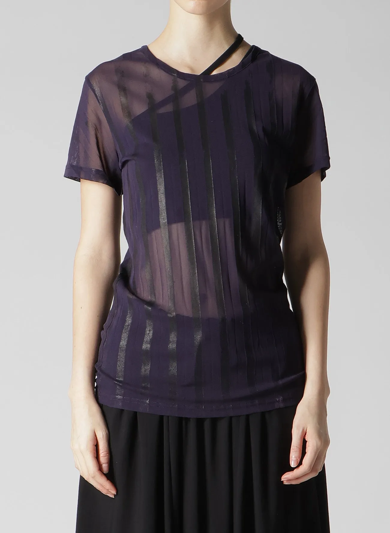 TULLE PLEATS CLASSIC SHORT SLEEVE T sold by Yohji Yamamoto product image thumbnail 4