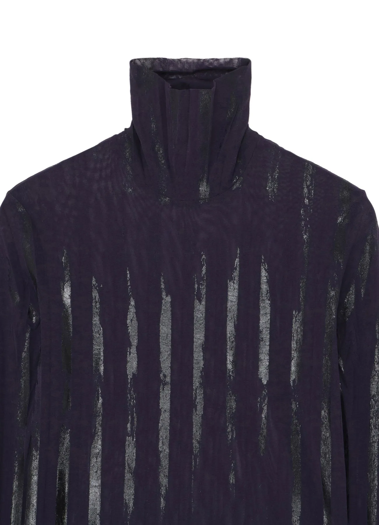 TULLE PLEATS LONG SLEEVE HIGH NECK T sold by Yohji Yamamoto product image thumbnail 4