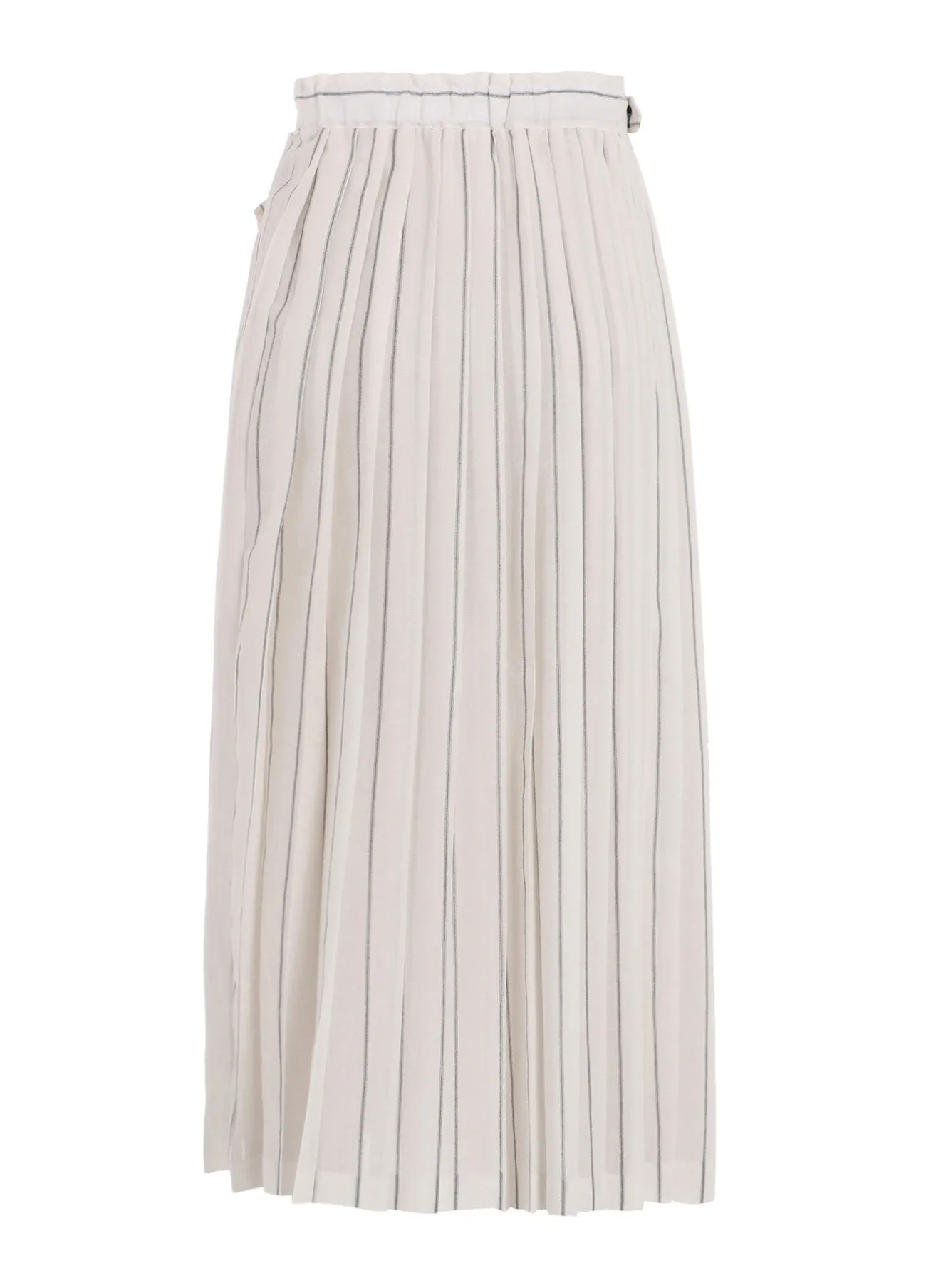 WASHER STRIPE PLEATED WRAP SKIRT sold by Yohji Yamamoto product image thumbnail 3
